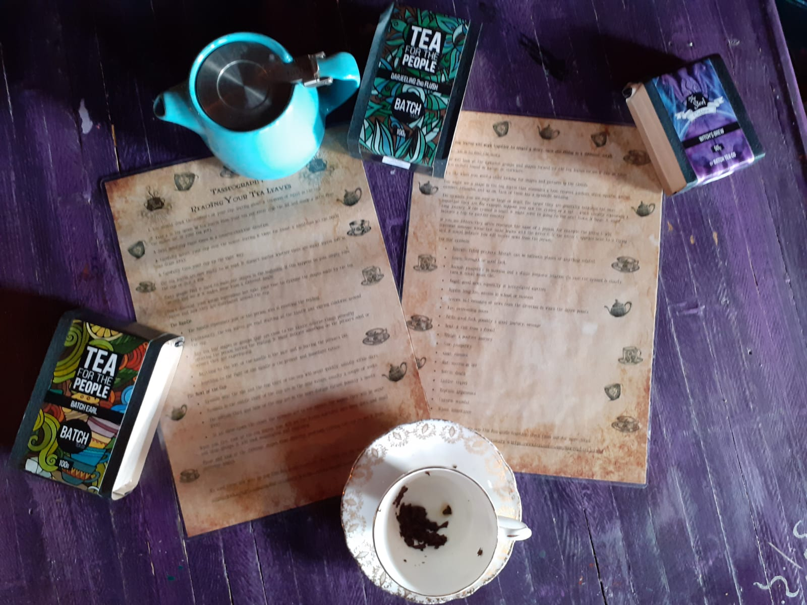 How to read tea leaves information at The Steel Cauldron